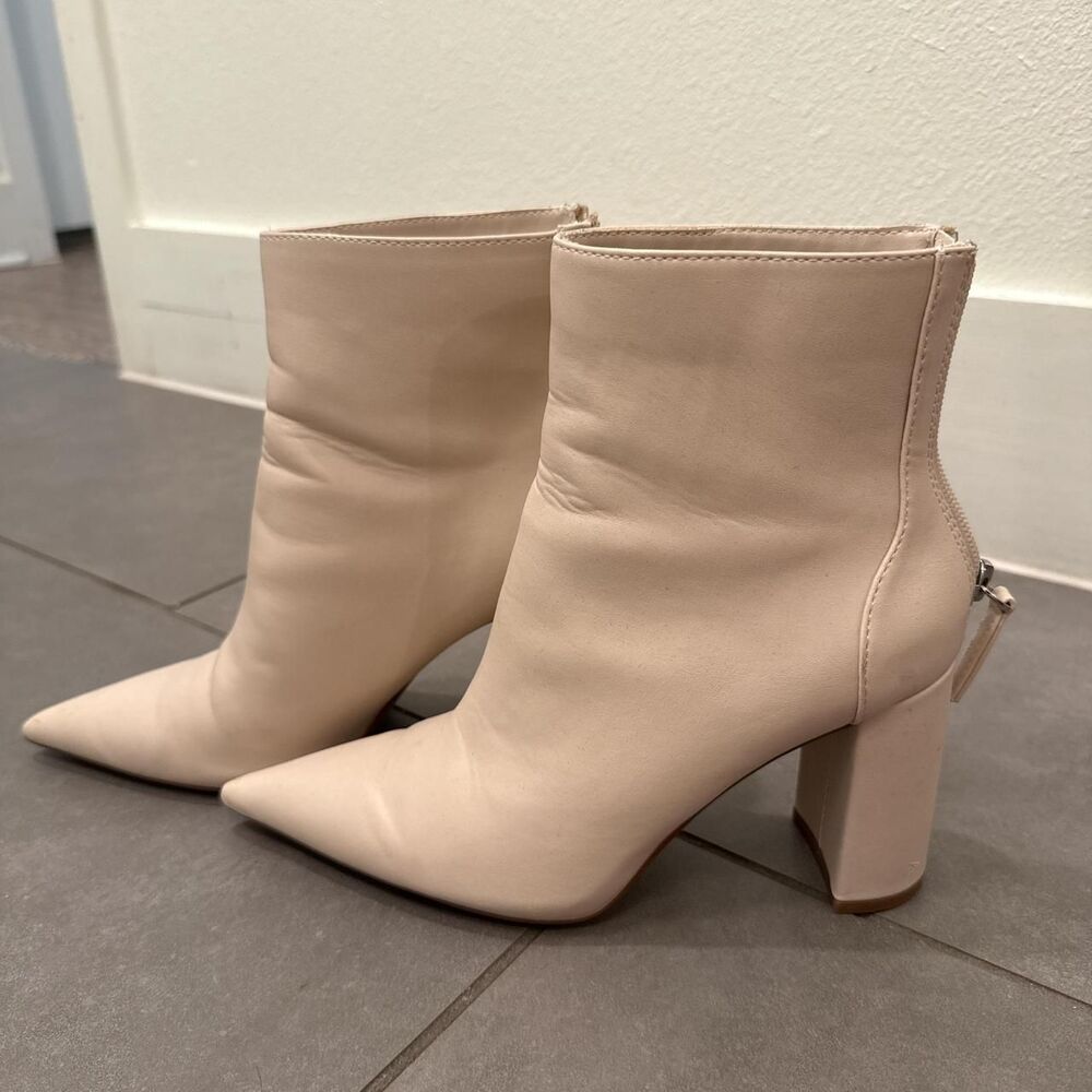 Mango Women's Tan and Cream Boots